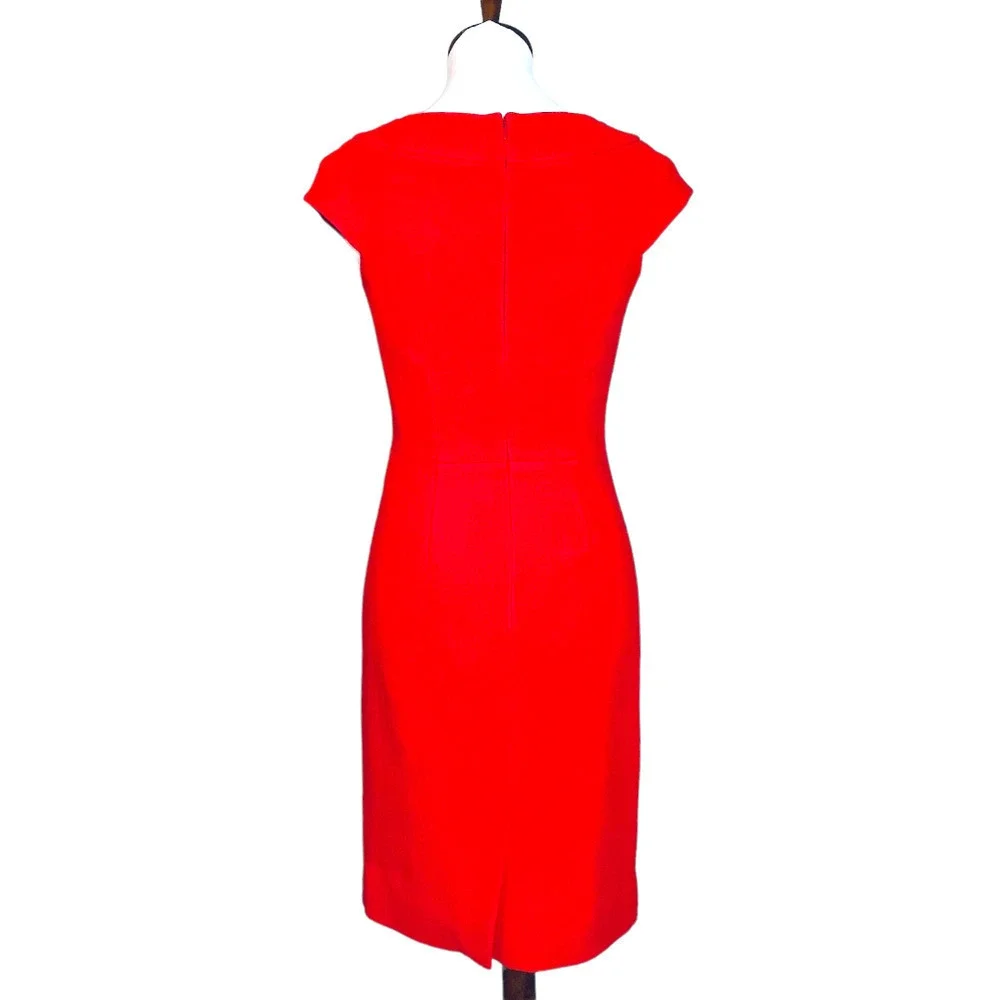 Kate Spade Bright Red Raya Wool Blend Cap Sleeve Sheath Dress Women’s Size 2